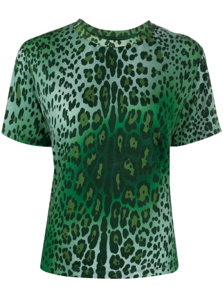 Cynthia Rowley leopard-print cotton T-shirt - Green Cover