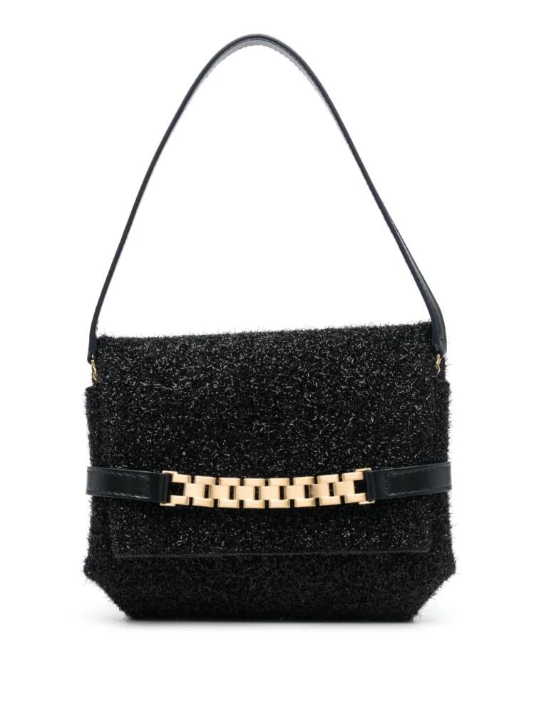 Victoria Beckham chain-detail metallic tote bag - Black Cover