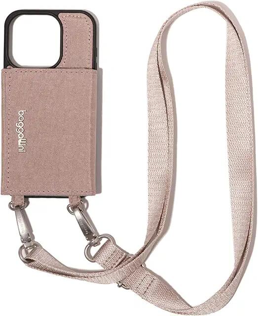 Baggallini On The Go IPhone Card Case Crossbody (Blush Shimmer) Wallet Cover