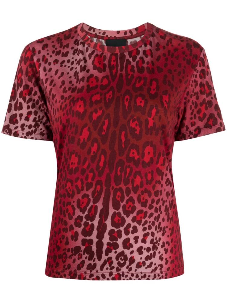 Cynthia Rowley leopard-print cotton T-shirt - Red Cover