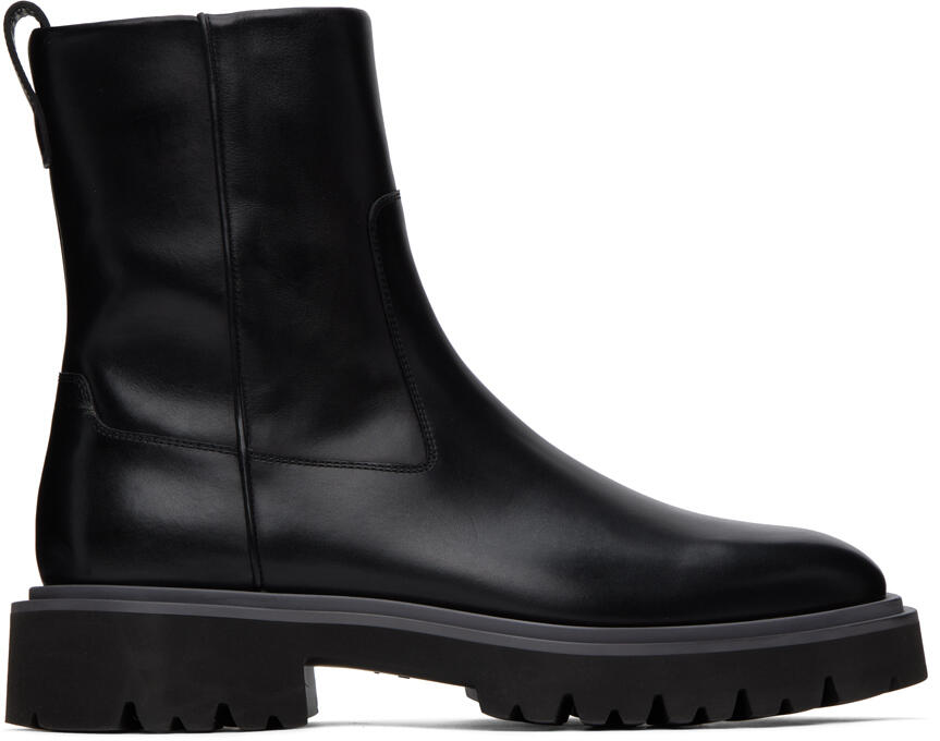 Ferragamo Black Leather Chelsea Boots Cover