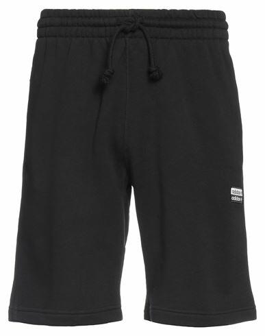 Adidas Originals Man Shorts & Bermuda Shorts Black Cotton Cover