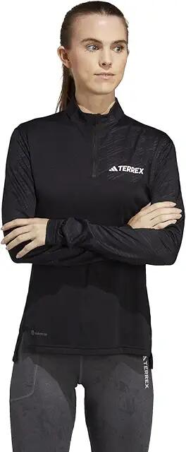 adidas Outdoor Terrex Multi 1/2 Zip Long Sleeve Tee (Black) Women's Clothing Cover