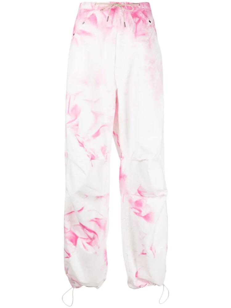 DARKPARK bleach-effect wide-leg trousers - Pink Cover