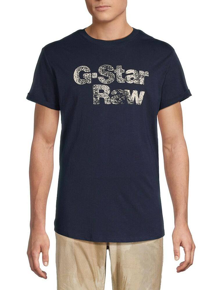 G-Star RAW Men's Logo Graphic T-shirt - Blue Cover