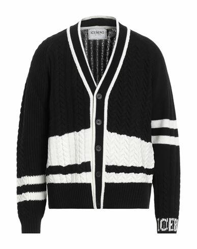 Iceberg Man Cardigan Black Wool, Polyamide Cover