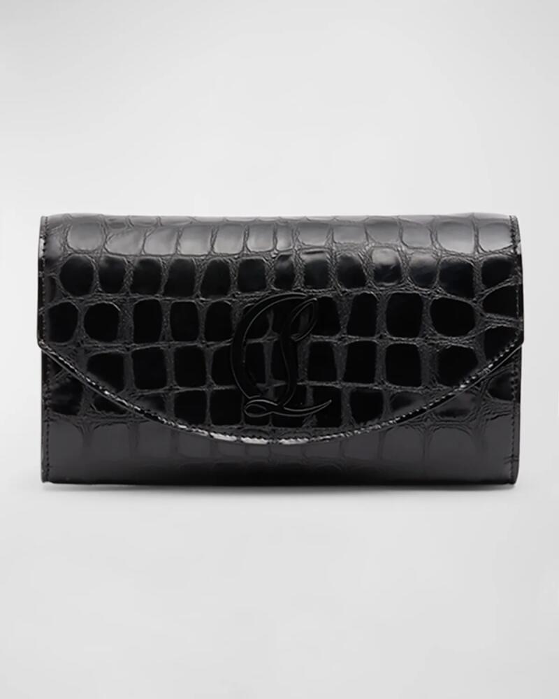 Christian Louboutin Loubi54 Wallet on Chain in Alligator Embossed Leather Cover