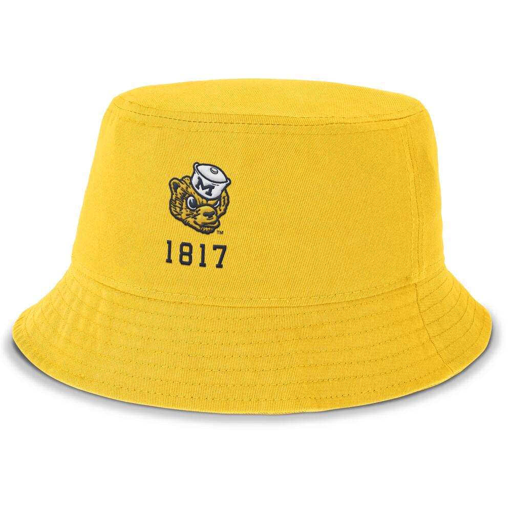 Michigan Wolverines Legacy Apex Nike Unisex College Bucket Hat in Yellow Cover