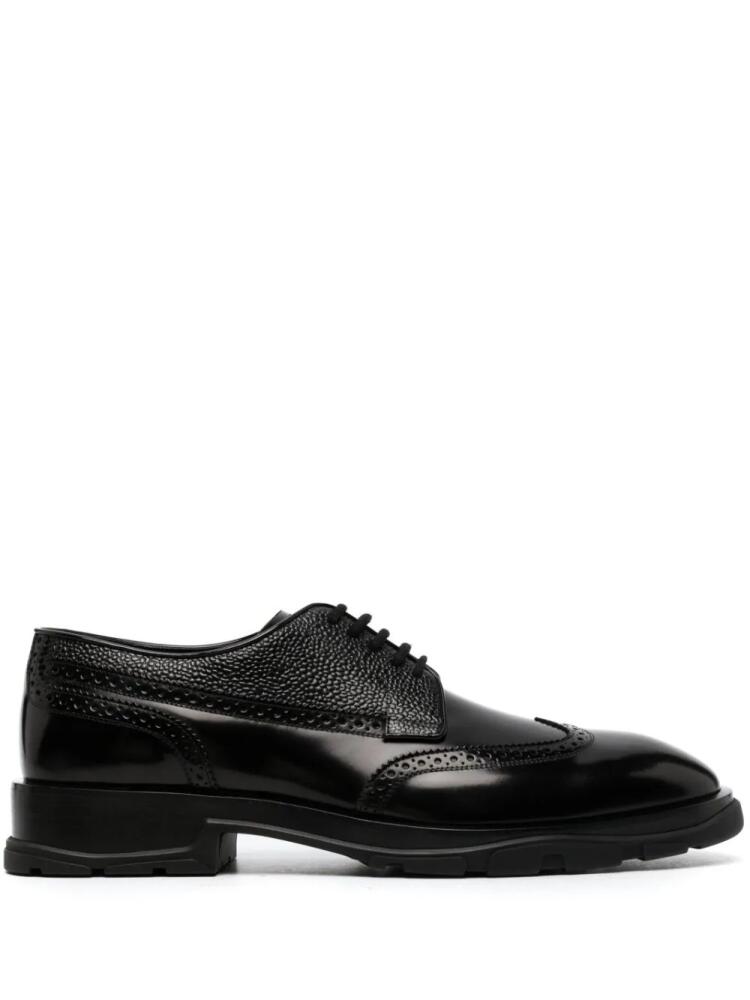 Alexander McQueen lace-up leather brogues - Black Cover