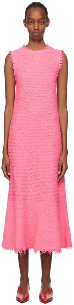 Jil Sander Pink Sleeveless Midi Dress Cover