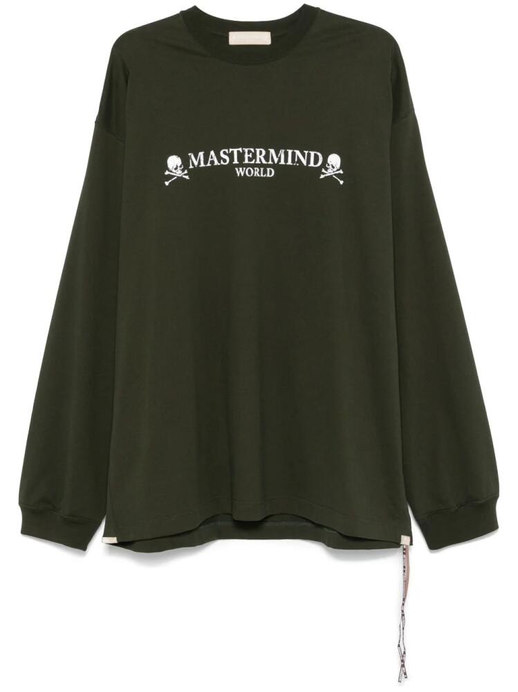 Mastermind Japan logo-print long-sleeve T-shirt - Green Cover