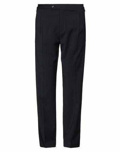 Paolo Pecora Man Pants Midnight blue Polyester, Wool, Elastane Cover