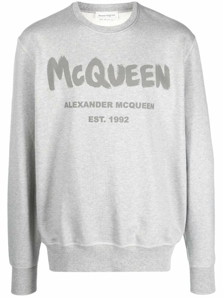 Alexander McQueen logo-print sweatshirt - Grey Cover