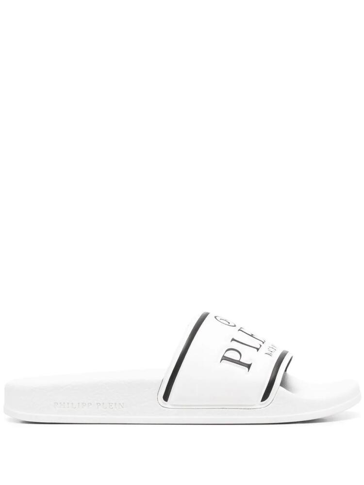 Philipp Plein logo print slides - White Cover