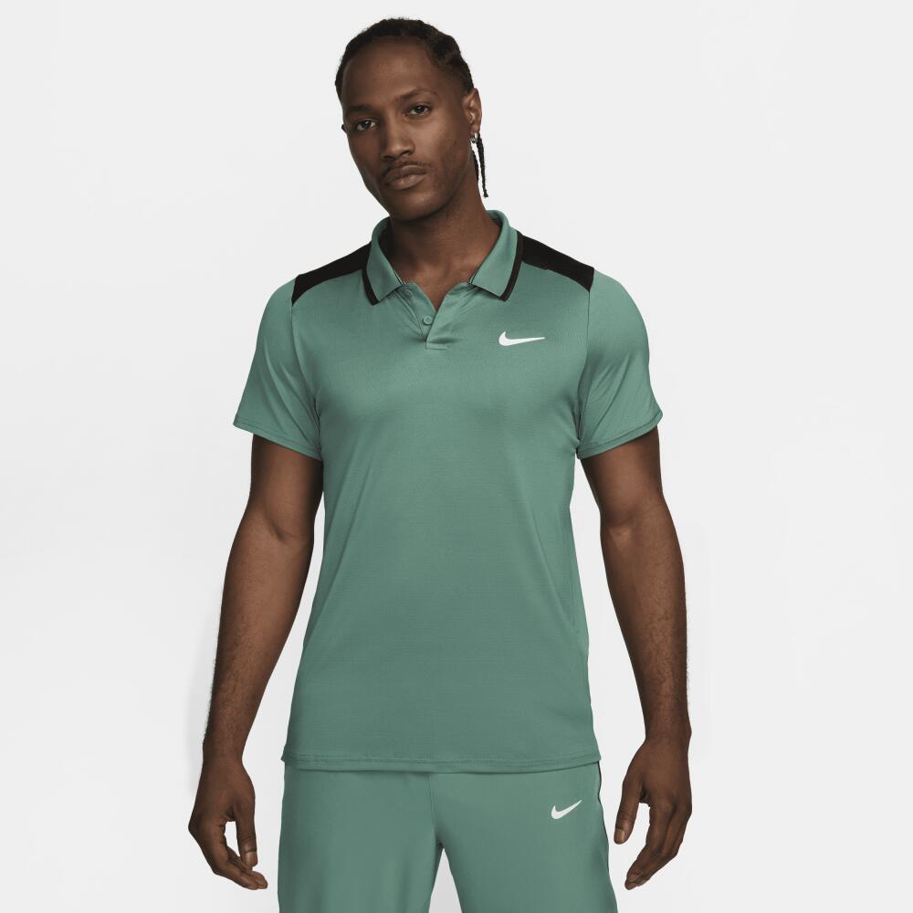 Nike Men's Court Advantage Dri-FIT Tennis Polo in Green Cover