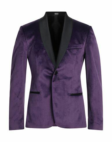 Alessandro Dell'acqua Man Blazer Purple Polyester Cover