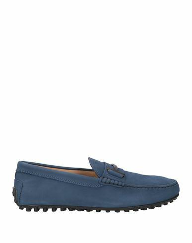 Tod's Man Loafers Slate blue Leather Cover