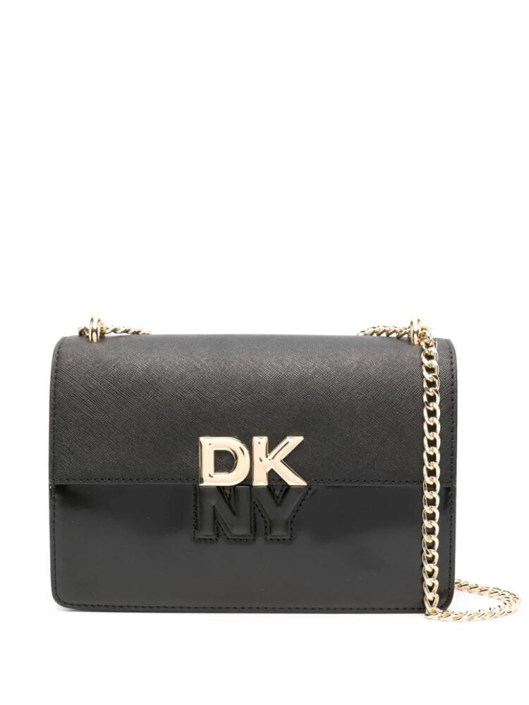 DKNY logo-lettering cross body bag - Black Cover