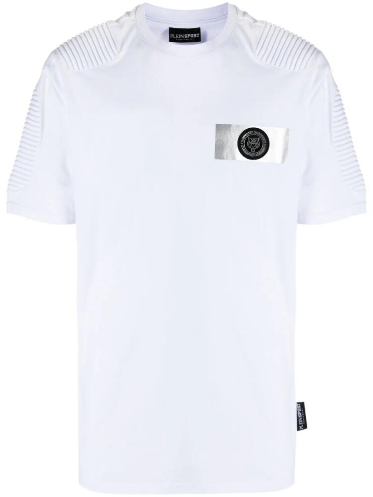 Plein Sport logo-patch short-sleeved T-shirt - White Cover