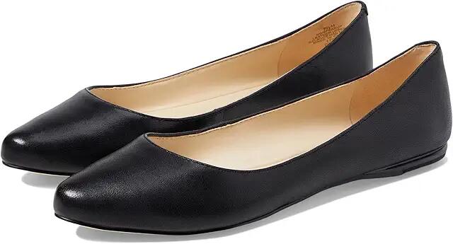 Nine West SpeakUp Flat (Black Leather) Women's Dress Flat Shoes Cover