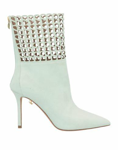 Skorpios Woman Ankle boots Light green Leather Cover