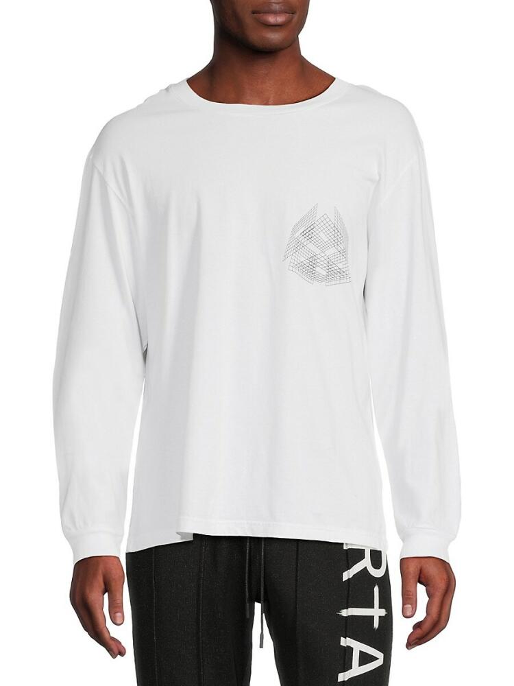 RTA Men's Classic Logo Long Sleeve Tshirt - White Cover