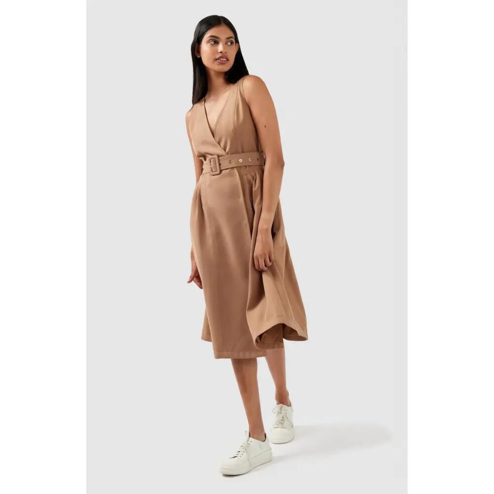 Belle & Bloom Miss Independence Midi Dress in Camel Cover