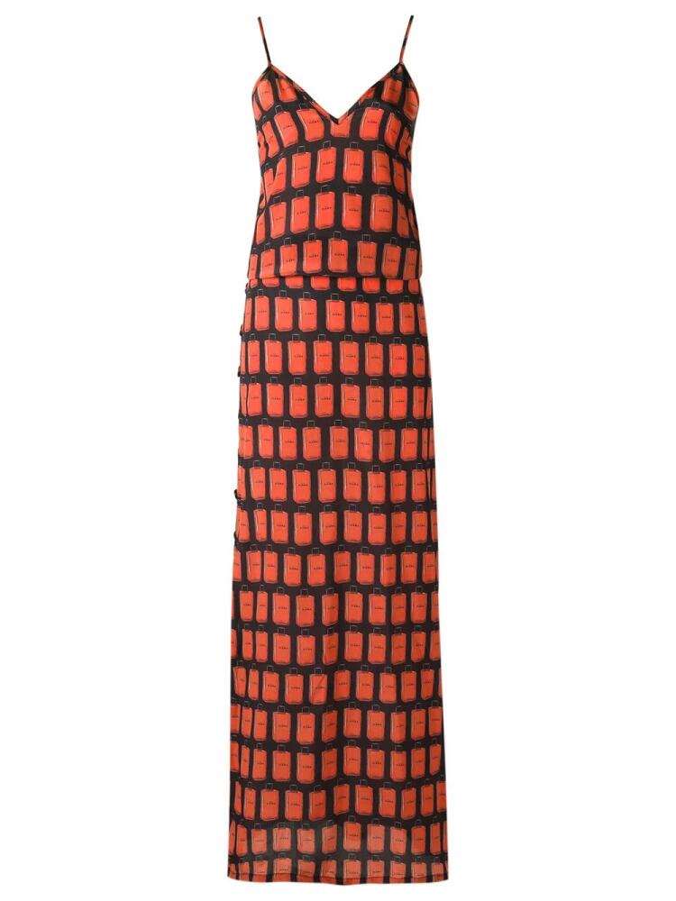 Amir Slama printed long dress - Black Cover