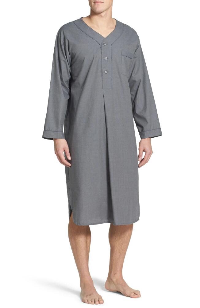 Majestic International Cotton Nightshirt in Charcoal Cover