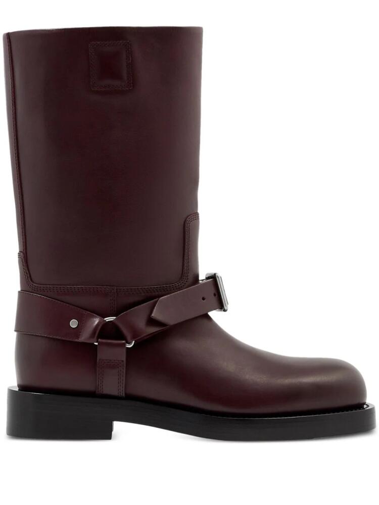 Burberry Saddle leather ankle boots - Brown Cover