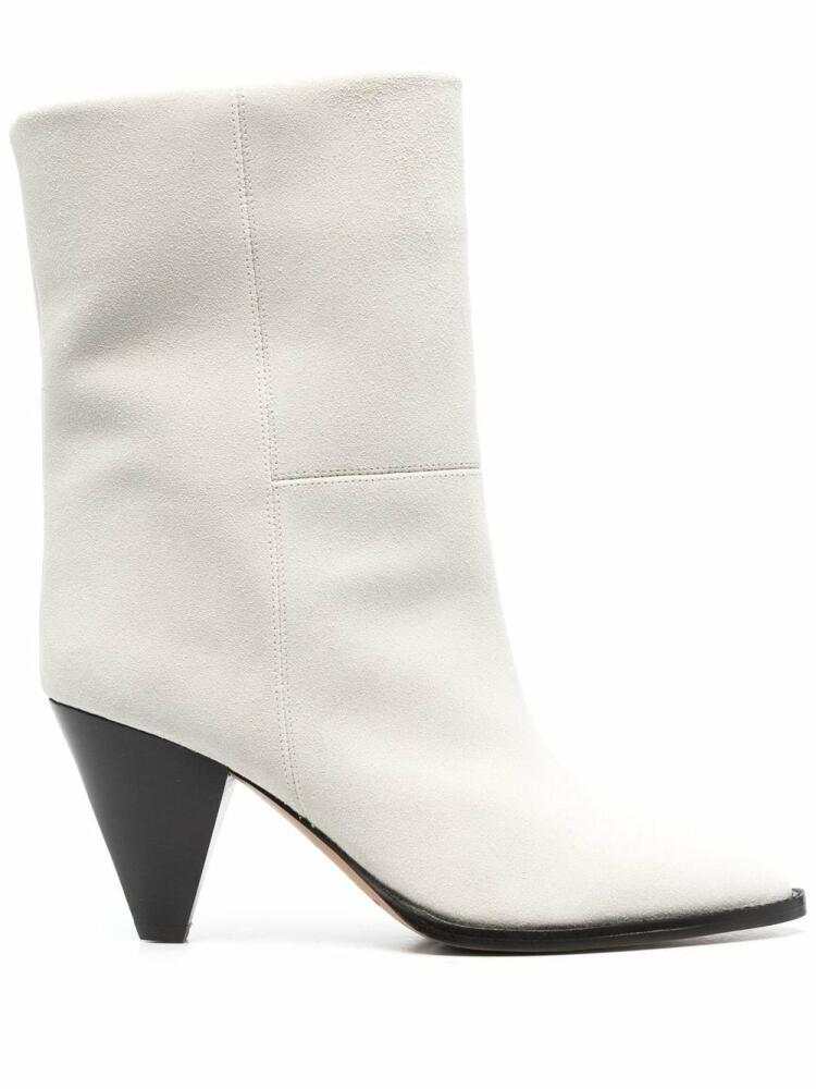 ISABEL MARANT suede 80mm ankle boots - Neutrals Cover