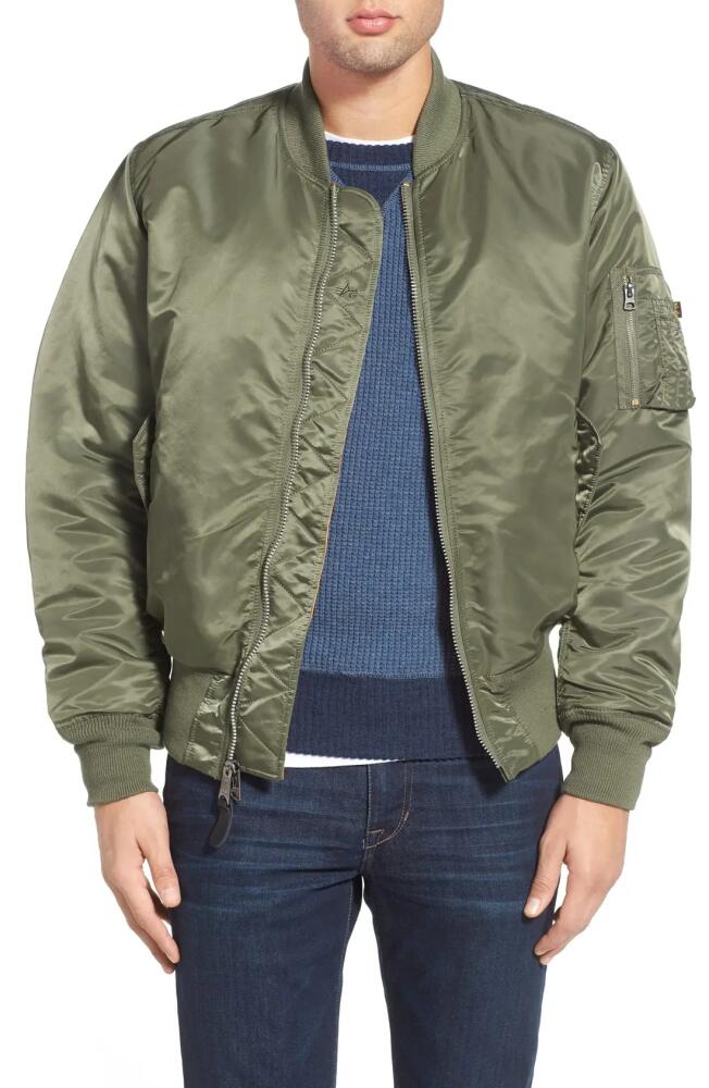 Alpha Industries MA-1 Reversible Bomber Jacket in Sage Cover