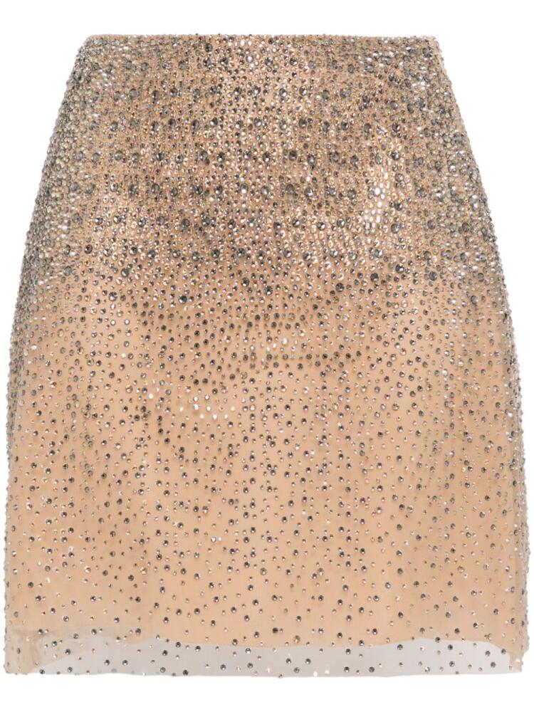 Ermanno Scervino crystal-embellished mini skirt - Neutrals Cover