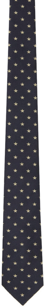 YOHJI YAMAMOTO Navy Star Pattern JQ Derby Tie Cover