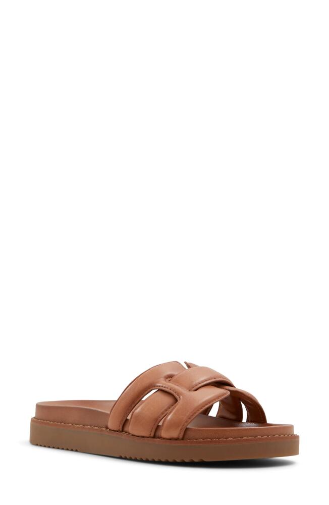 ALDO Wylalaendar Slide Sandal in Medium Brown Cover