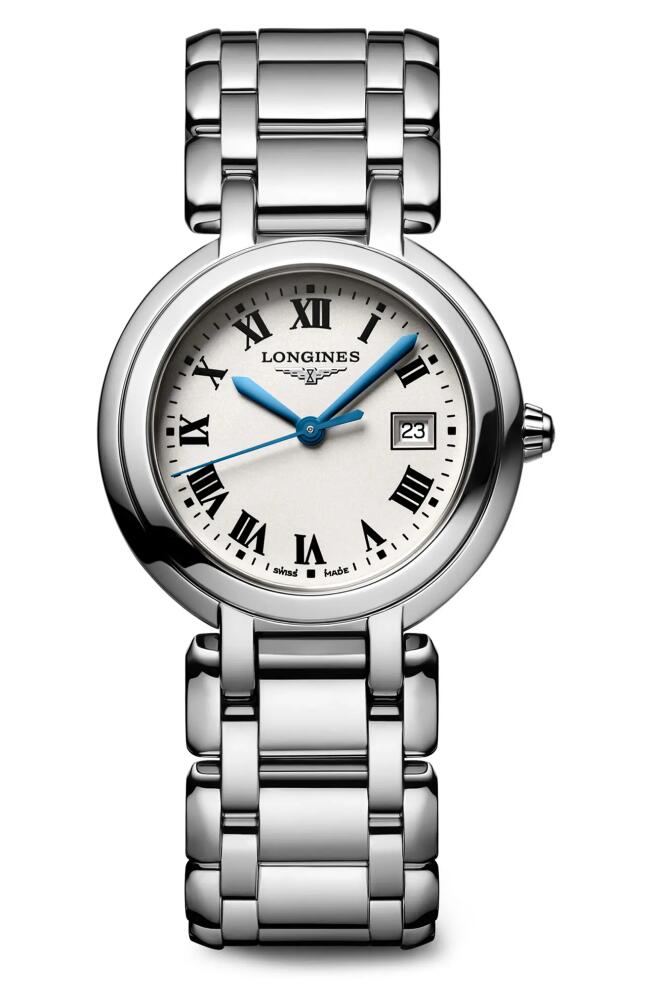 Longines PrimaLuna Bracelet Watch, 30mm in Silver/White Cover