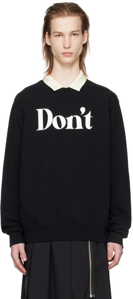 UNDERCOVER Black 'Don't' Sweatshirt Cover