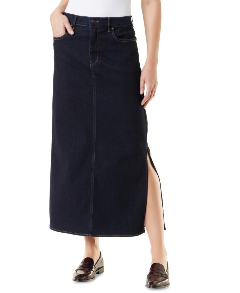 Gloria Vanderbilt Women's Side-Slit Denim Maxi Skirt - Rinse Royal Cover