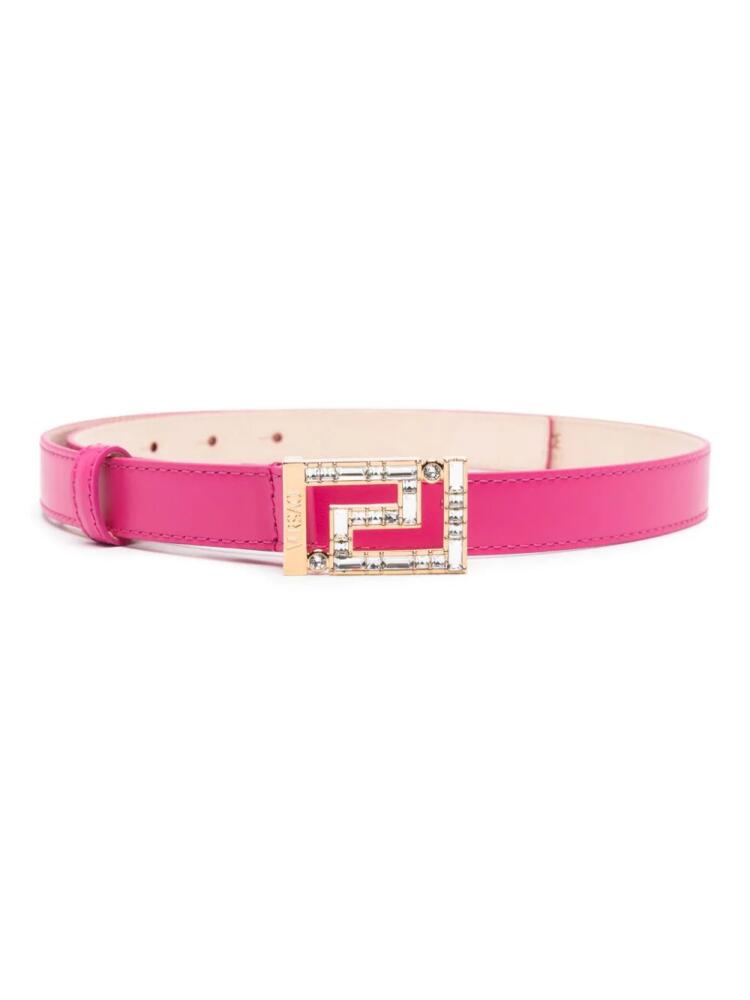 Versace Greca Goddess leather belt - Pink Cover