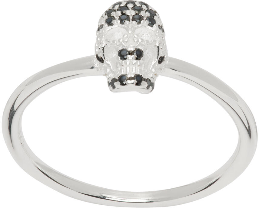 Stolen Girlfriends Club SSENSE Exclusive Silver Dusted Skull Ring Cover