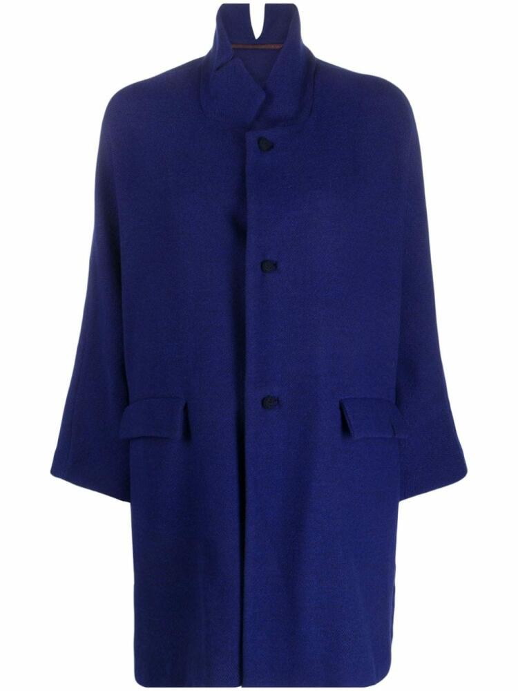 Daniela Gregis bell-sleeves wool coat - Blue Cover