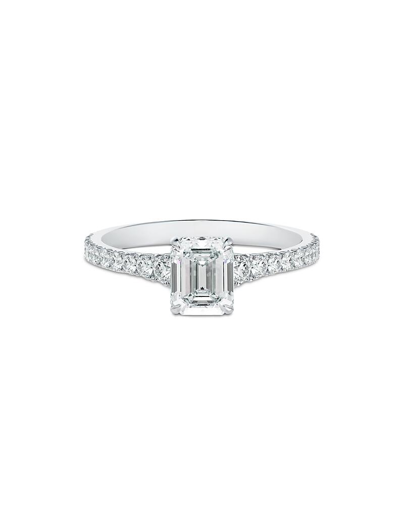 De Beers Forevermark Platinum Icon Emerald-Cut Diamond Engagement Ring Cover