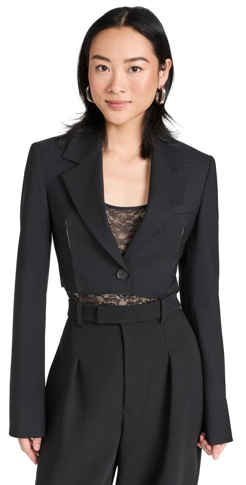 Monse Cropped Slashed Jacket Black Cover