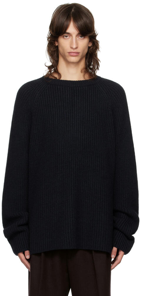 The Frankie Shop Navy Carter Crewneck Sweater Cover