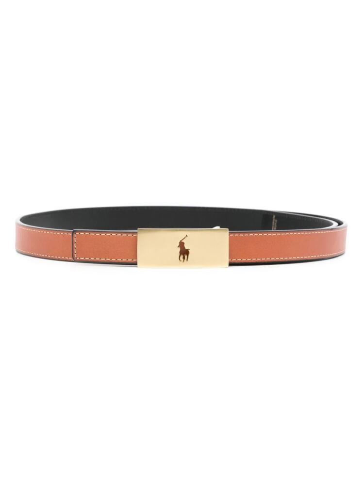 Polo Ralph Lauren Polo ID leather belt - Brown Cover