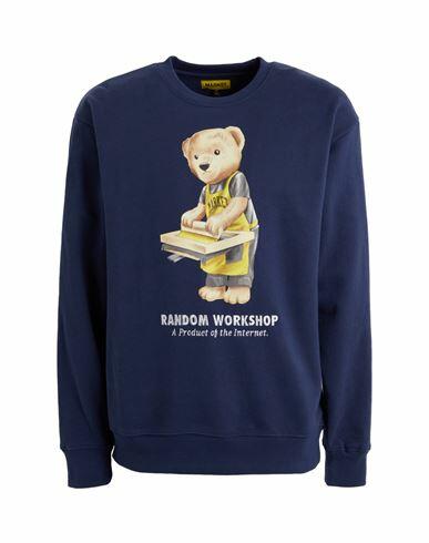 Market Random Workshop Bear Crewneck Man Sweatshirt Midnight blue Cotton Cover