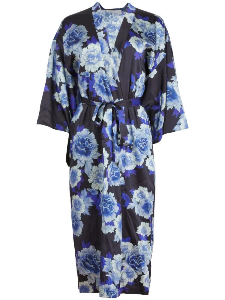 Fleur Du Mal floral-print robe - Blue Cover