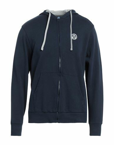 North Sails Man Sweatshirt Navy blue Cotton Cover