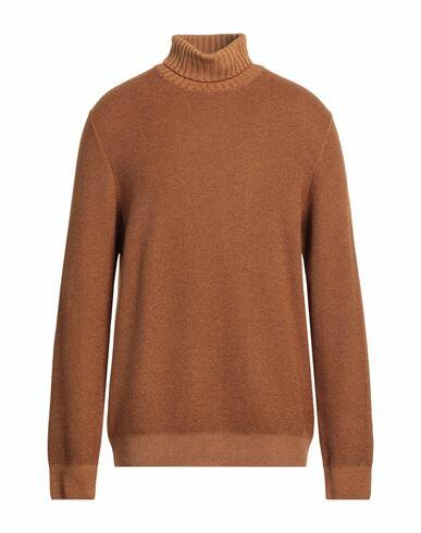 Gran Sasso Man Turtleneck Khaki Virgin Wool Cover