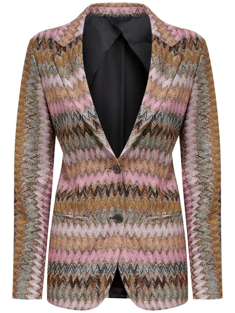 Missoni chevron-knit blazer - Pink Cover